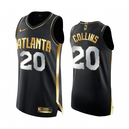 Maglia NBA Atlanta Hawks John Collins 20 2020-21 Nero Golden Edition Swingman - Uomo
